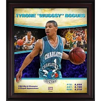 Tyrone "Muggsy" Bogues Charlotte Hornets Framed 15" x 17" Hardwood Classics Player Collage