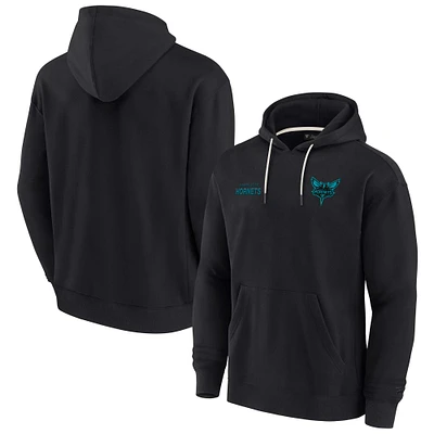 Unisex Fanatics Black Charlotte Hornets Elements Super Soft Fleece Pullover Hoodie