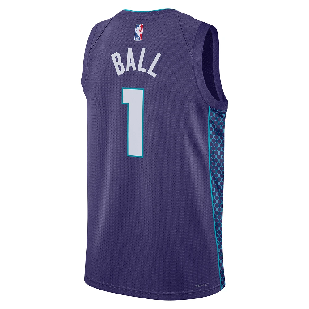 Unisexe Jordan Brand LaMelo Ball Violet Charlotte Hornets Swingman Jersey - Statement Edition