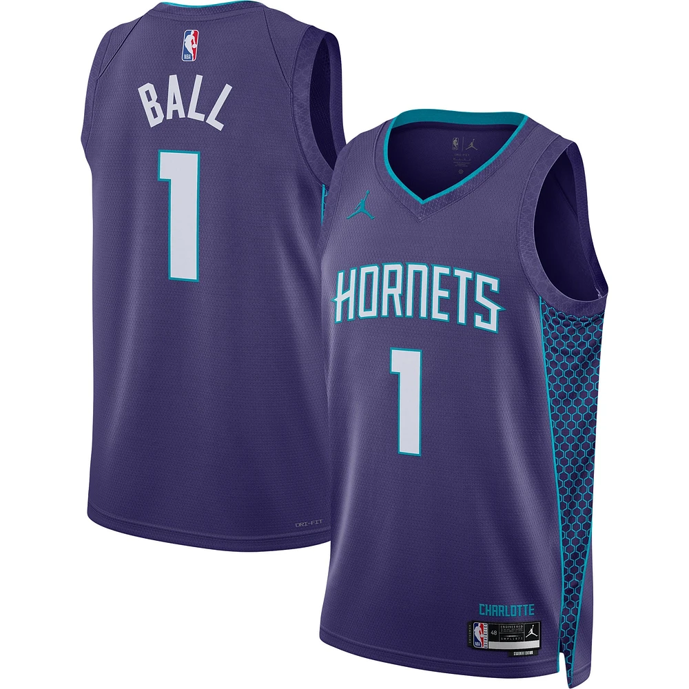 Unisex Jordan Brand LaMelo Ball Purple Charlotte Hornets Swingman Jersey - Statement Edition