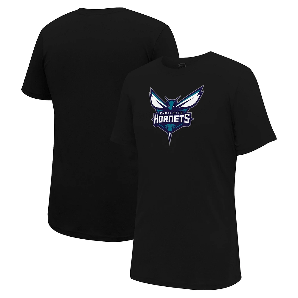 T-shirt unisexe avec logo principal des Charlotte Hornets Stadium Essentials noir