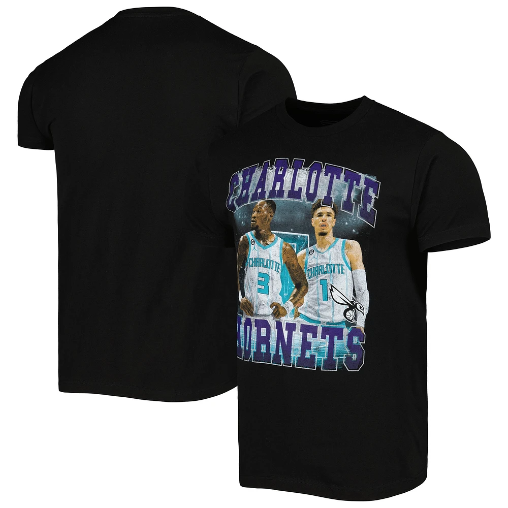 T-shirt unisexe Stadium Essentials LaMelo Ball & Terry Rozier Noir Charlotte Hornets Player Duo