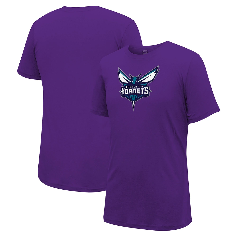 T-shirt unisexe avec logo principal des Charlotte Hornets, violet, Stadium Essentials