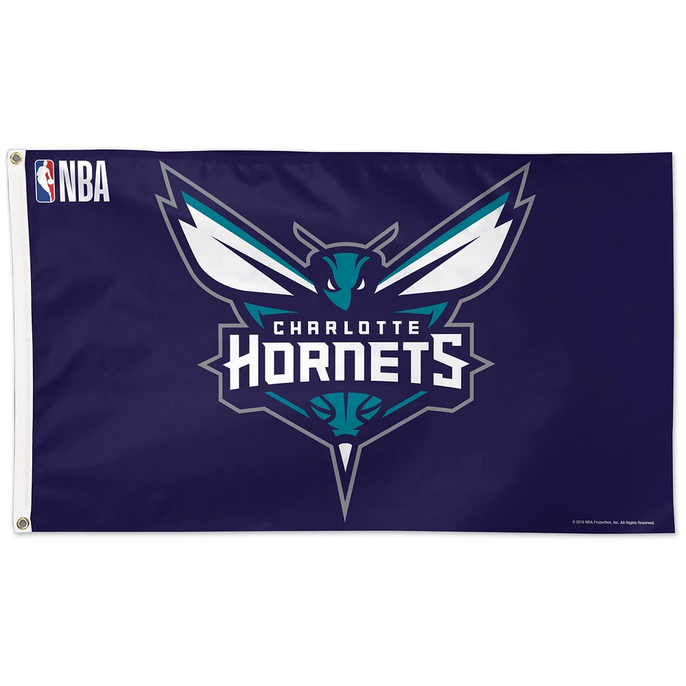 WinCraft Charlotte Hornets 3' x 5' Drapeau unilatéral avec logo