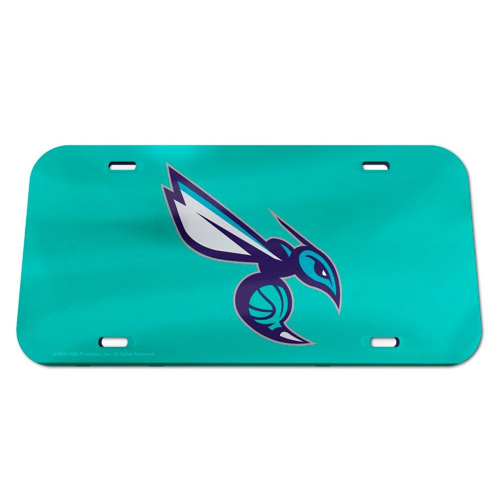 WinCraft Charlotte Hornets Logo Crystal Mirror License Plate