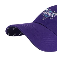 Chapeau réglable de nettoyage sous-visière avec confettis Charlotte Hornets '47 violet pour femmes