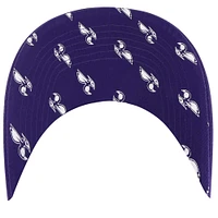 Women's '47  Purple Charlotte Hornets Confetti Undervisor Clean Up Adjustable Hat