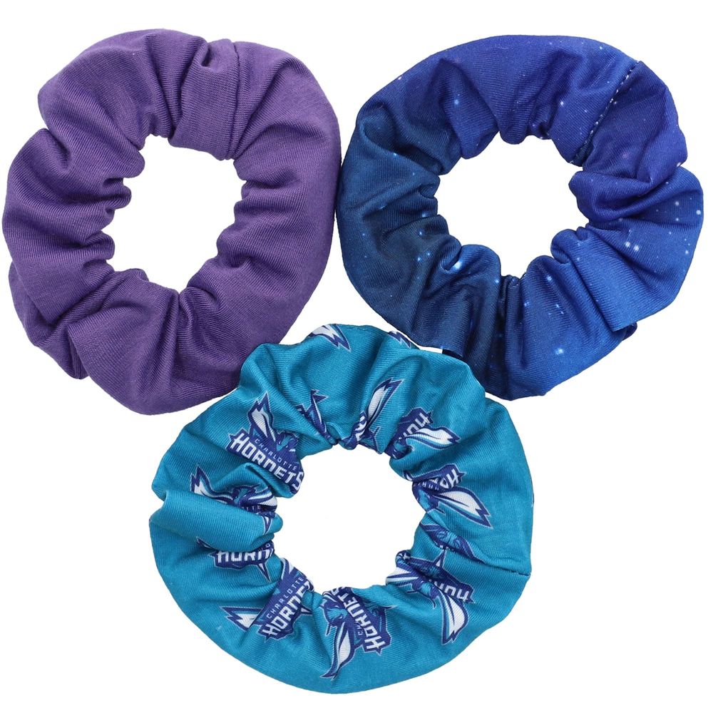 Women's Charlotte Hornets 3-Pack Zipper Scrunchie Set