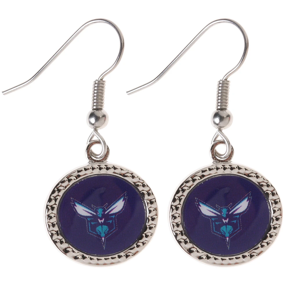 Women's Charlotte Hornets WinCraft Round Dangle Earrings