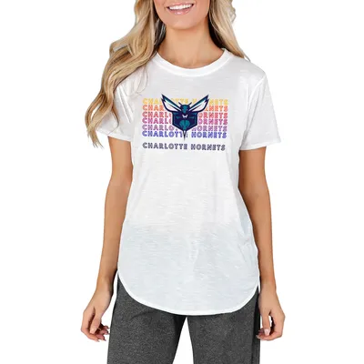 Charlotte Hornets Concepts Sport Women's Gable Knit T-Shirt - White