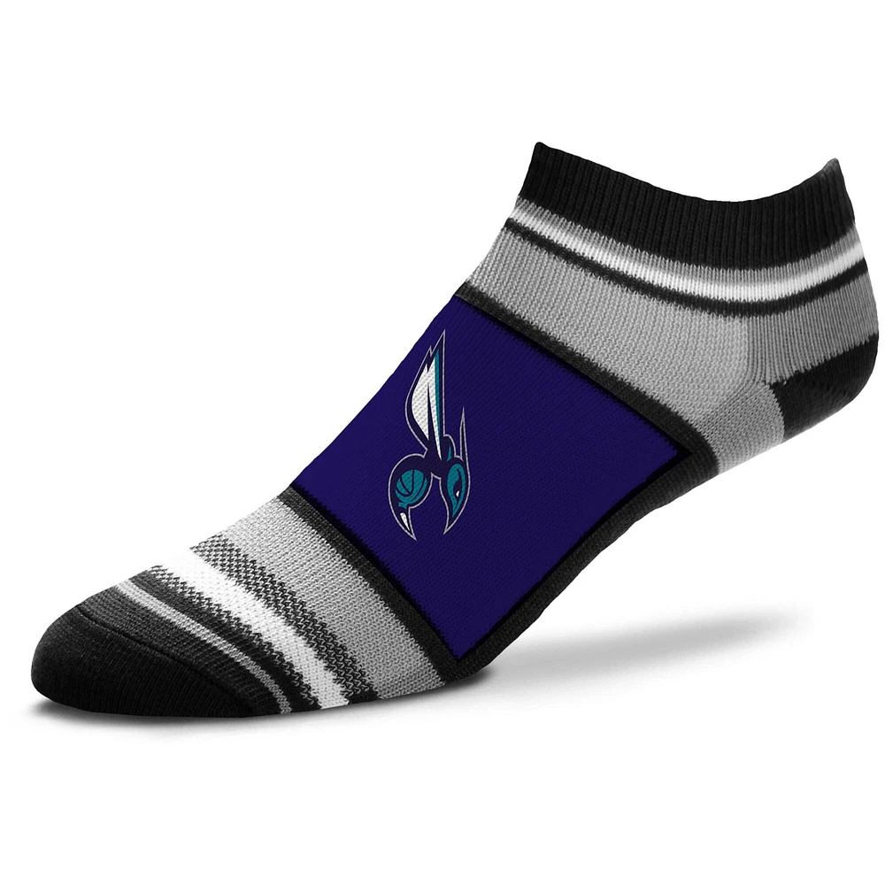 Women's For Bare Feet Charlotte Hornets Marquis Addition No Show Ankle Socks