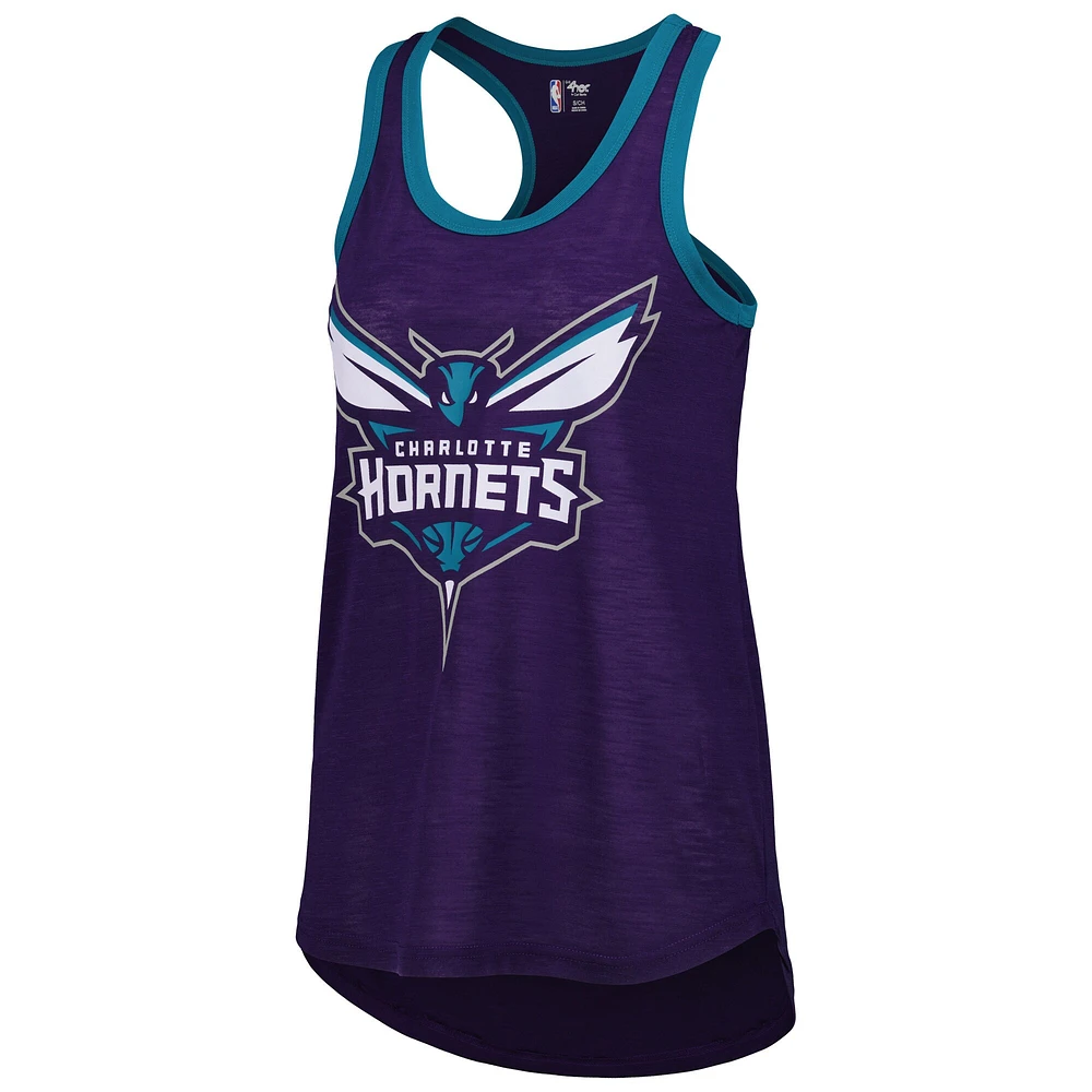 Débardeur dos nageur Charlotte Hornets Showdown G-III 4Her by Carl Banks violet pour femmes