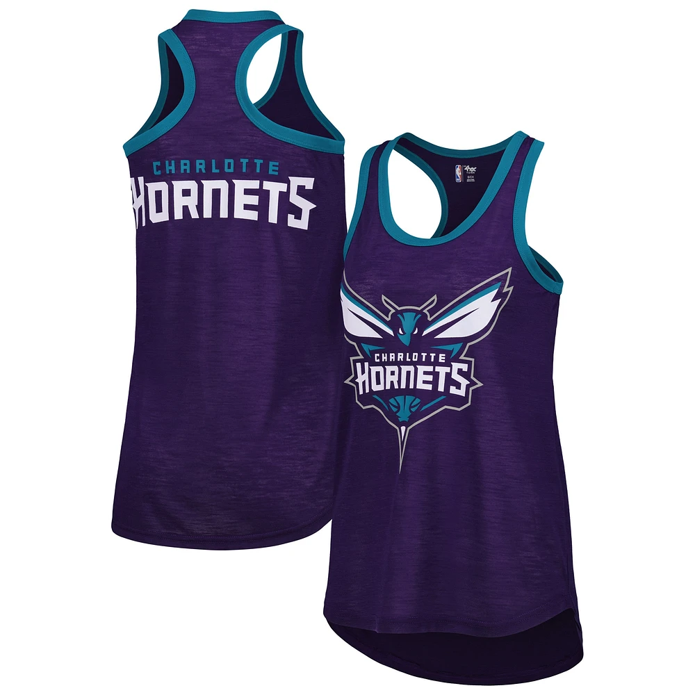 Débardeur dos nageur Charlotte Hornets Showdown G-III 4Her by Carl Banks violet pour femmes