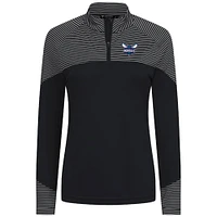 Haut à glissière quart de tour rayures classiques noires des Charlotte Hornets pour femme Levelwear