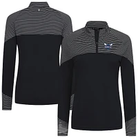 Haut à glissière quart de tour rayures classiques noires des Charlotte Hornets pour femme Levelwear