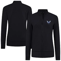 Veste zippée intégrale noire Charlotte Hornets Shine pour femme Levelwear
