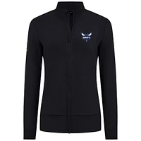 Veste zippée intégrale noire Charlotte Hornets Shine pour femme Levelwear