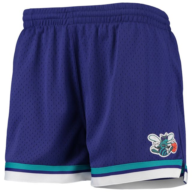 Short violet Mitchell & Ness Charlotte Hornets Hardwood Classics Jump Shot pour femme