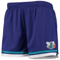 Women's Mitchell & Ness Purple Charlotte Hornets Hardwood Classics Jump Shot Shorts