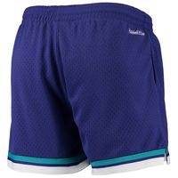 Women's Mitchell & Ness Purple Charlotte Hornets Hardwood Classics Jump Shot Shorts