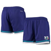 Women's Mitchell & Ness Purple Charlotte Hornets Hardwood Classics Jump Shot Shorts