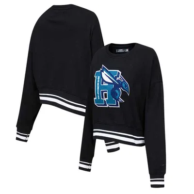 Charlotte Hornets Pro Standard Women's Mash Up Pullover Sweatshirt - Black