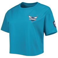 Women's Pro Standard Teal Charlotte Hornets Classics Boxy T-Shirt