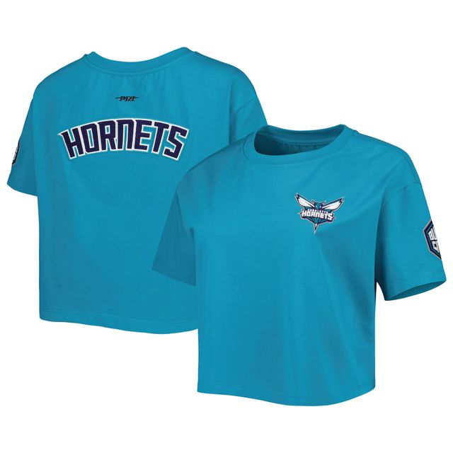 T-shirt carré Pro Standard Charlotte Hornets Classics bleu sarcelle pour femme