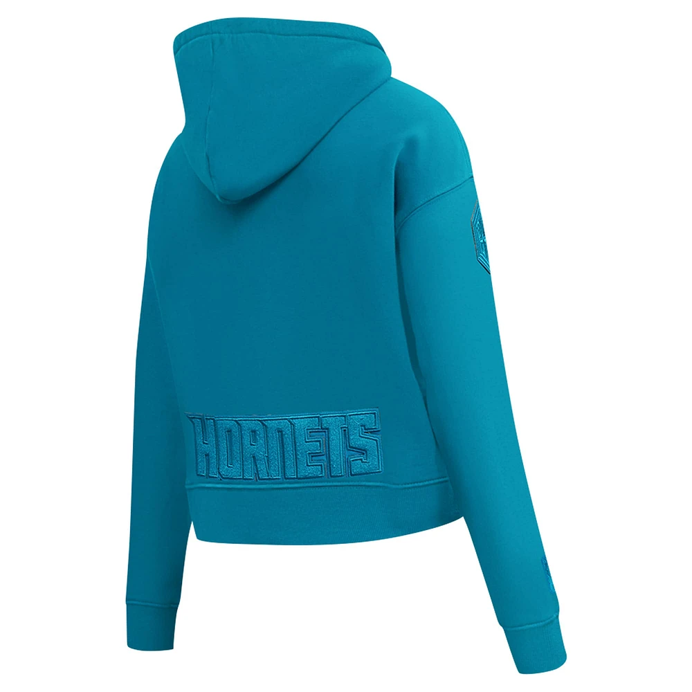 Sweat à capuche fermeture éclair triple ton sur Pro Standard Charlotte Hornets pour femmes, bleu sarcelle