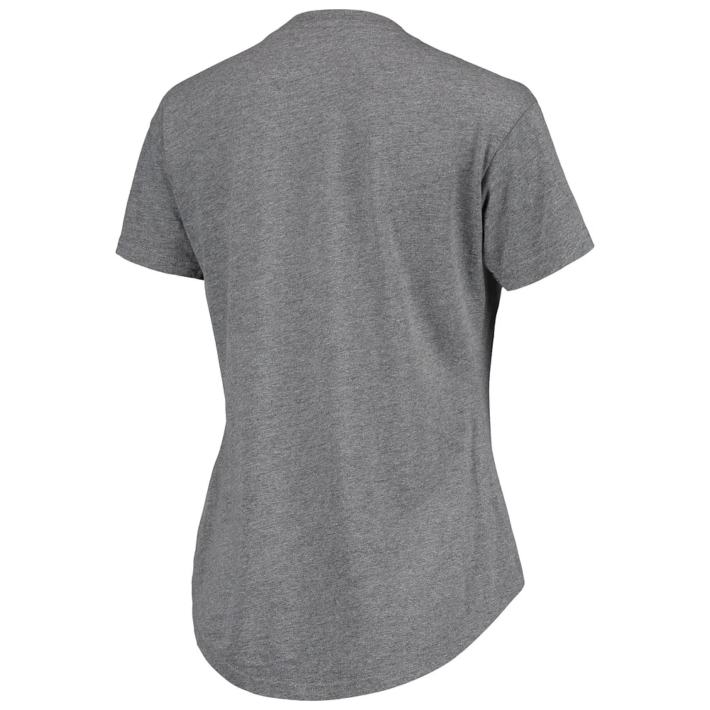 Women's Sportiqe Heathered Gray Charlotte Hornets Tri-Blend Phoebe T-Shirt