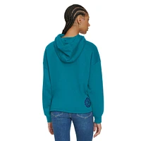 Women's Tommy Jeans Teal Charlotte Hornets Stella Cropped Pullover Hoodie