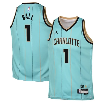 Maillot de joueur Jordan Brand LaMelo Ball Mint Charlotte Hornets 2024/25 Swingman pour jeune - Édition City