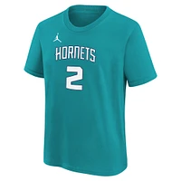 Youth Jordan Brand LaMelo Ball Teal Charlotte Hornets Icon Name & Number T-Shirt