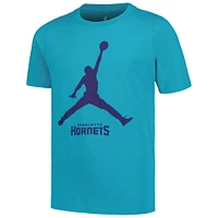 Youth Jordan Brand Teal Charlotte Hornets Essential Jumpman Logo T-Shirt