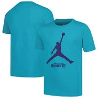 Youth Jordan Brand Teal Charlotte Hornets Essential Jumpman Logo T-Shirt