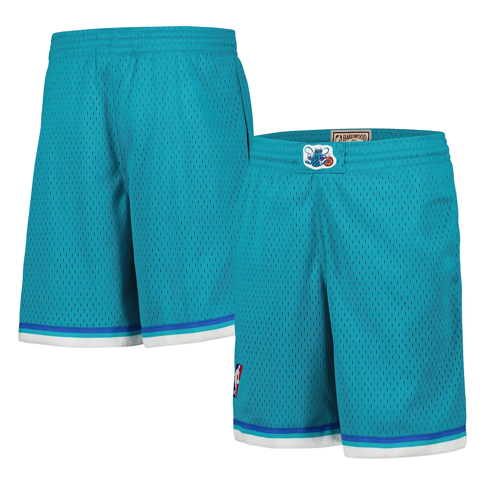 Mitchell & Ness Short sarcelle Charlotte Hornets Hardwood Classics Swingman pour jeune