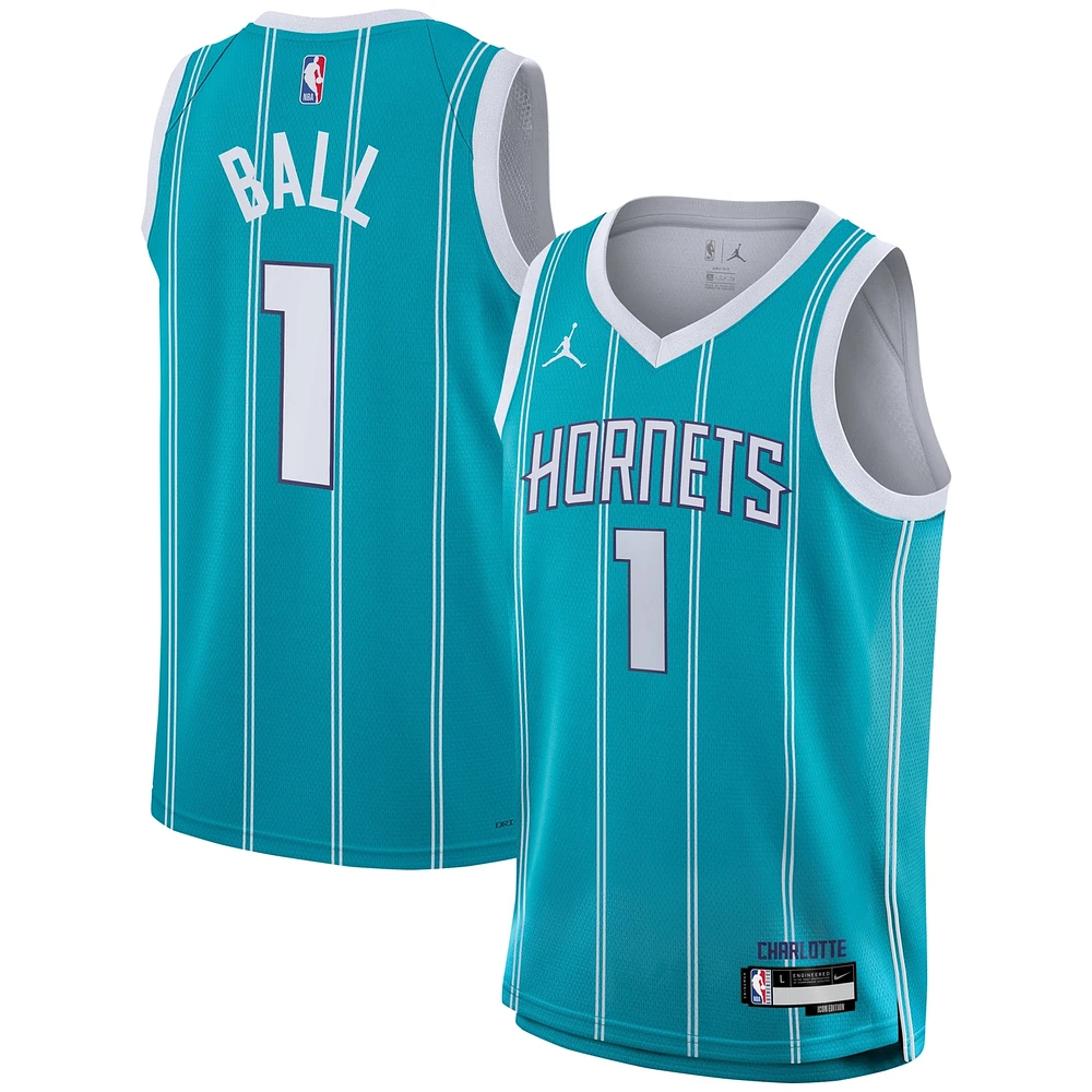 Maillot Nike LaMelo Ball Charlotte Hornets Swingman pour jeunes - Édition Icon