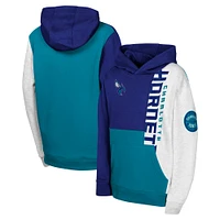 Youth  Purple Charlotte Hornets Splash Pullover Hoodie