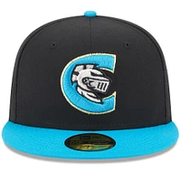 Casquette ajustée 59FIFTY avec logo alternatif Charlotte Knights de la collection authentique pour homme New Era noire