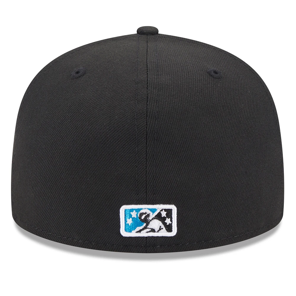 Men's New Era Charlotte Knights Authentic Collection Alternate Logo 59FIFTY Fitted Hat