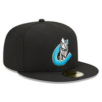 Men's New Era Black Charlotte Knights Marvel x Minor League 59FIFTY Fitted Hat