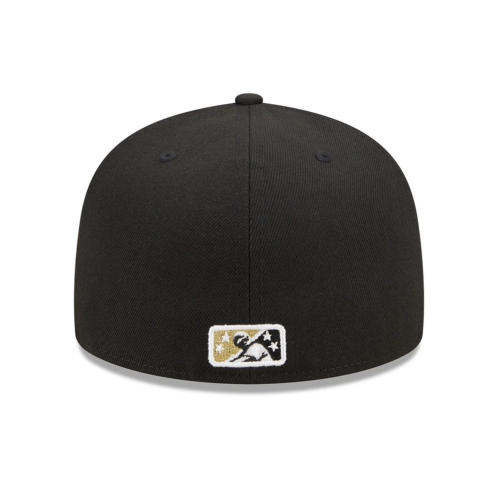 Casquette ajustée 59FIFTY Charlotte Knights Marvel x Minor League New Era pour homme, noire