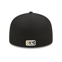 Men's New Era Black Charlotte Knights Marvel x Minor League 59FIFTY Fitted Hat