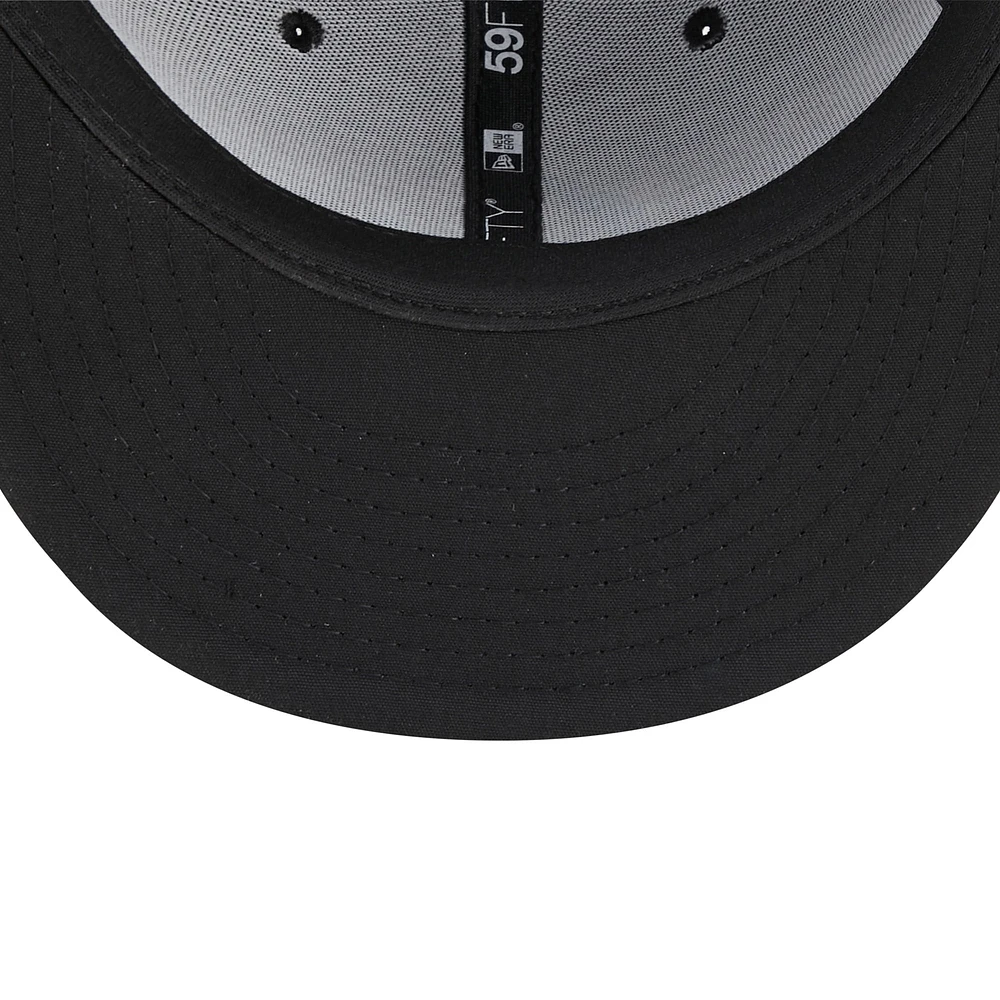 Casquette ajustée 59FIFTY Charlotte Knights Marvel x Minor League New Era pour homme, noire