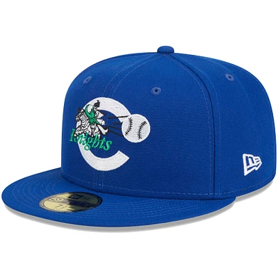 Casquette ajustée 59FIFTY Charlotte Knights pour homme New Era bleu nuits thématiques 1992