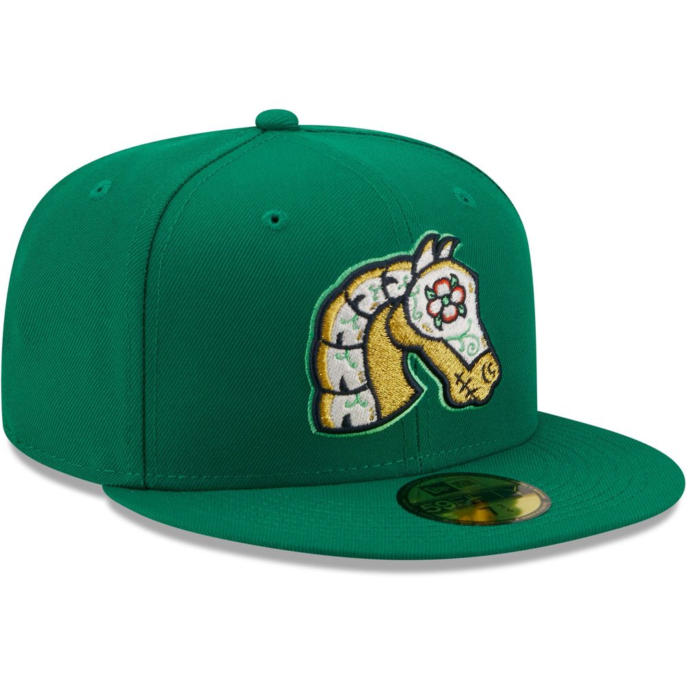 Men's New Era Green Caballeros De Charlotte Copa La Diversion 59FIFTY Fitted Hat