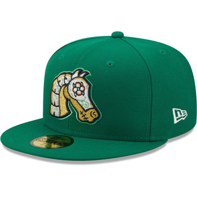 Men's New Era Green Caballeros De Charlotte Copa La Diversion 59FIFTY Fitted Hat