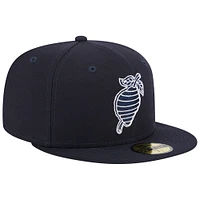 Casquette ajustée 59FIFTY Charlotte Knights Black Hornets New Era pour homme, bleu marine