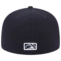 Casquette ajustée 59FIFTY Charlotte Knights Black Hornets New Era pour homme, bleu marine