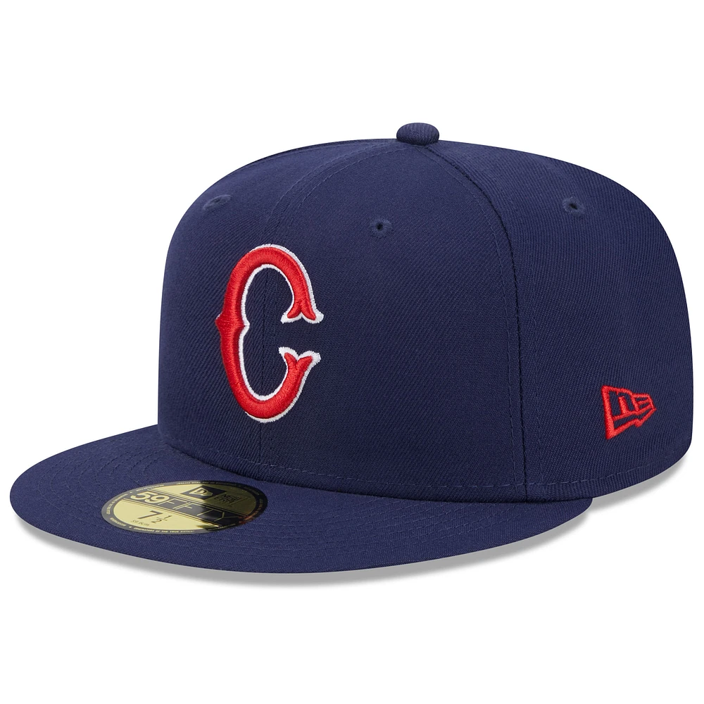 Casquette ajustée 59FIFTY Charlotte Knights pour homme bleu marine New Era